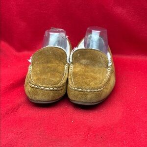 Brown Suede Moccasin Slippers